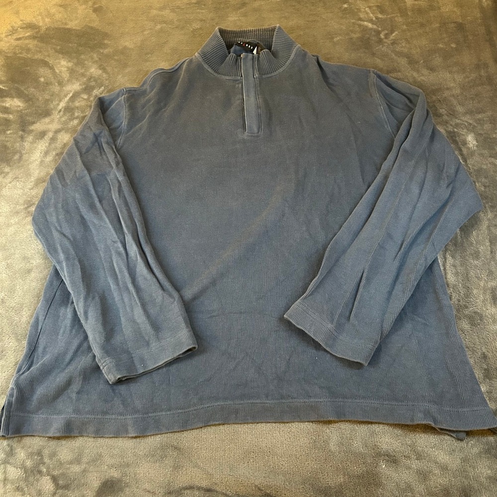 Axcess 1/4 Zip Sweater Mens‎ Extra Large Blue Mock Neck Pullover Casual Comfort